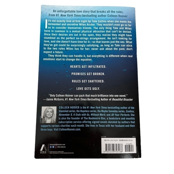 Colleen Hoover Fiction Novels Lot/3 Trade Paperbacks Contemporary Women/Romance - Picture 6 of 12